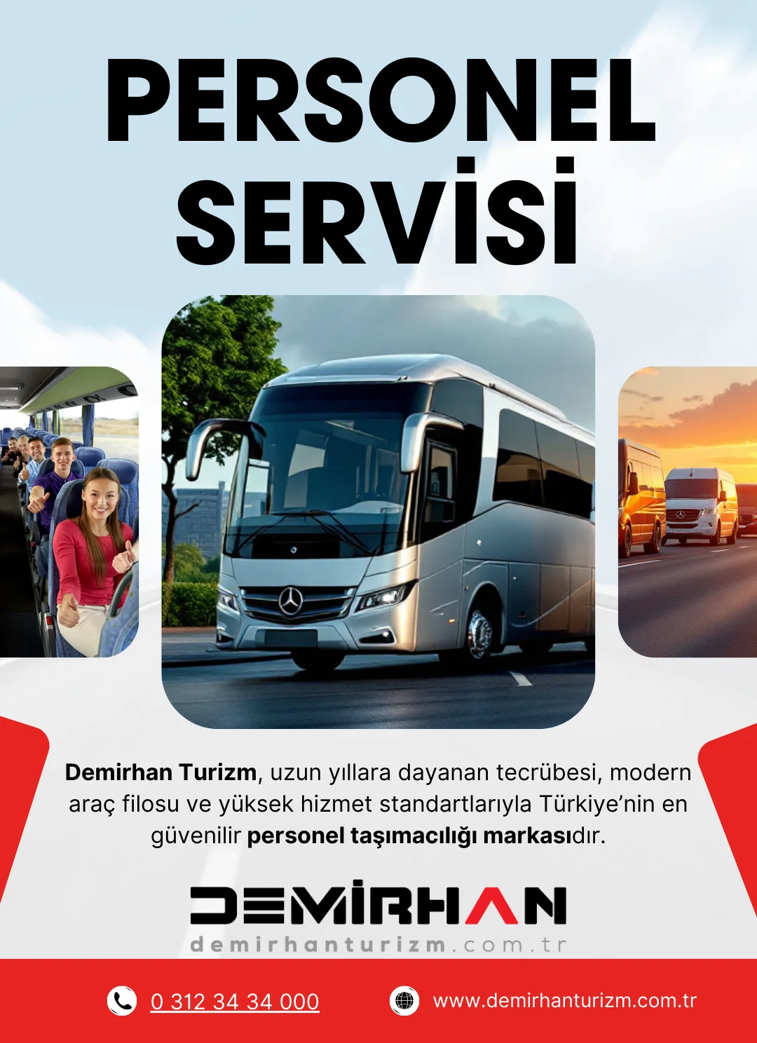Demirhan Turizm personel taşımacılığı hizmeti