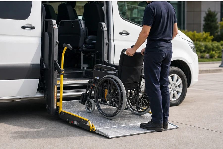 Özel donanımlı araç kiralama için rampa sistemli transfer aracı